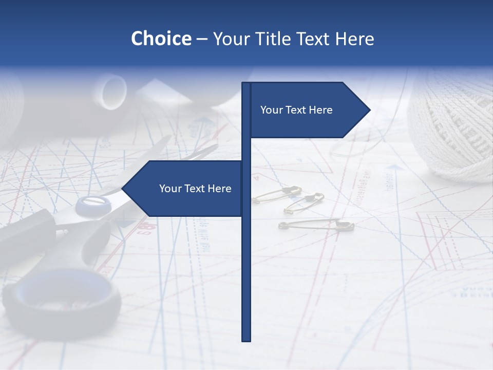 Scissors Textiles Backgrounds PowerPoint Template