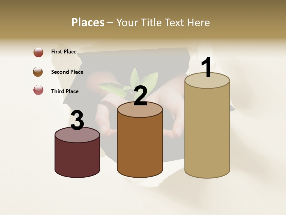 Growth Hand Rip PowerPoint Template