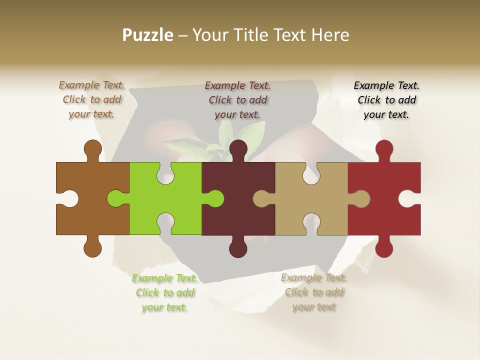 Growth Hand Rip PowerPoint Template