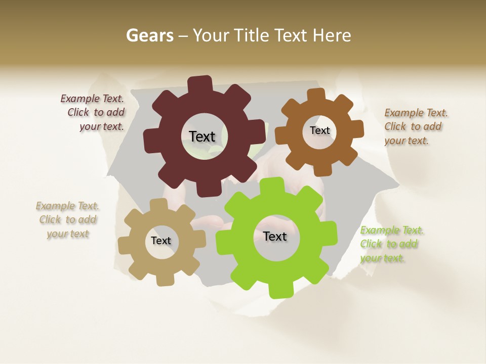 Growth Hand Rip PowerPoint Template