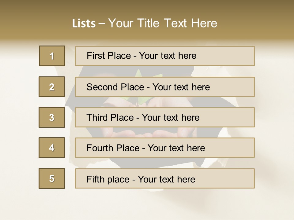 Growth Hand Rip PowerPoint Template
