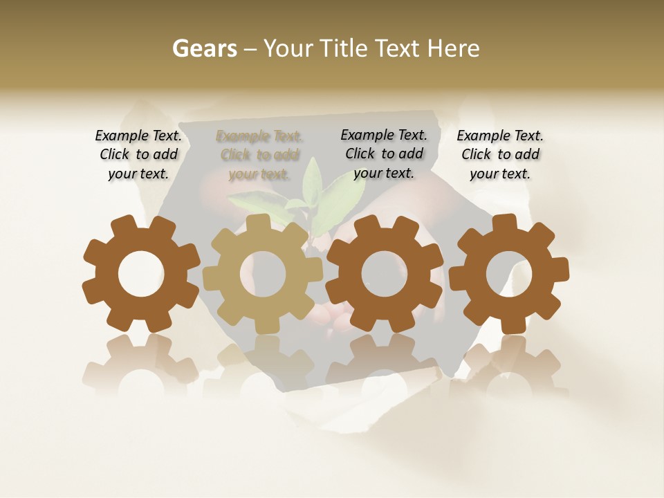 Growth Hand Rip PowerPoint Template