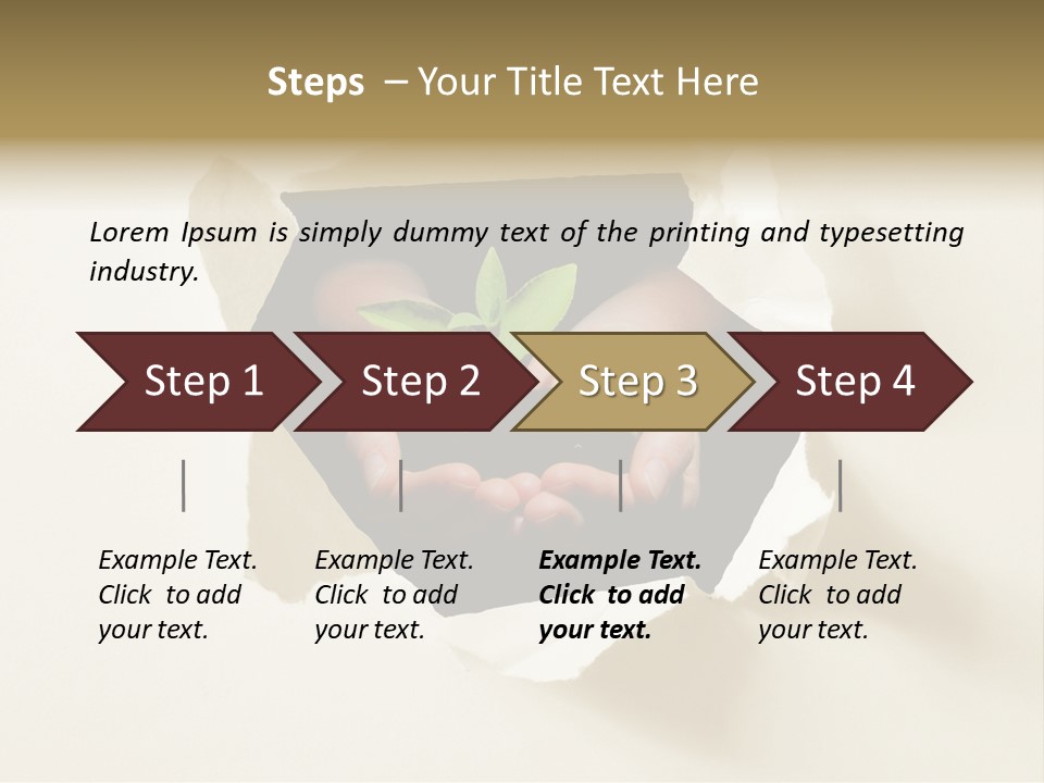 Growth Hand Rip PowerPoint Template