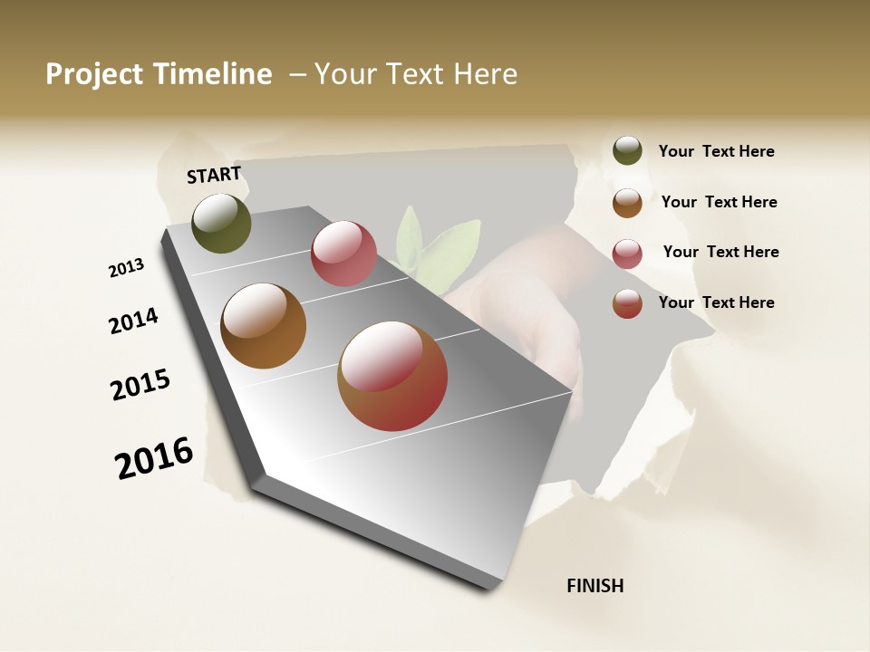 Growth Hand Rip PowerPoint Template