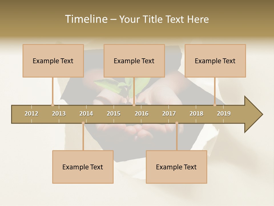 Growth Hand Rip PowerPoint Template