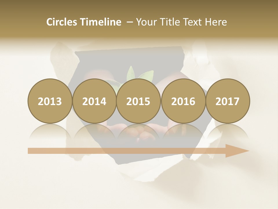 Growth Hand Rip PowerPoint Template