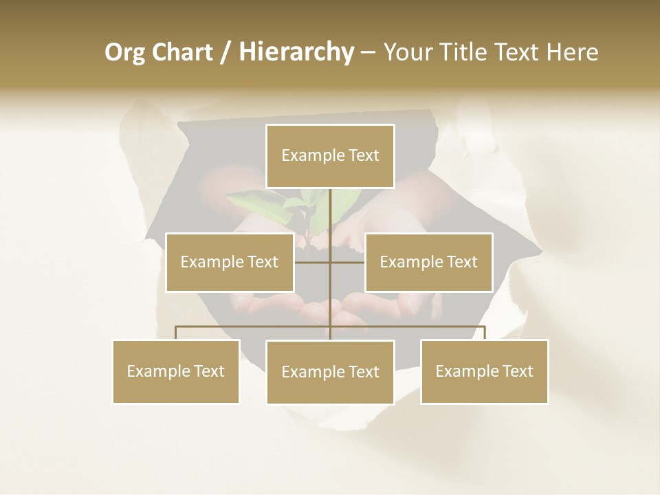 Growth Hand Rip PowerPoint Template