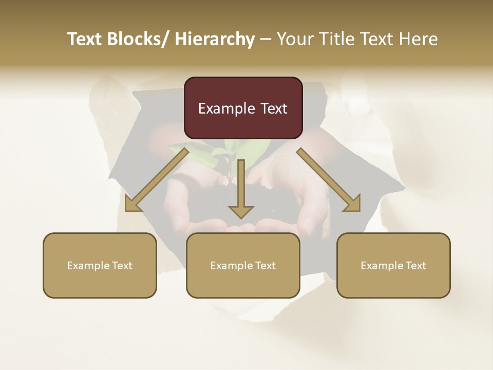 Growth Hand Rip PowerPoint Template
