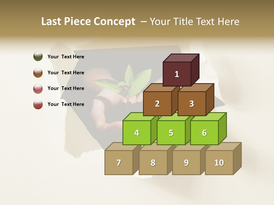 Growth Hand Rip PowerPoint Template