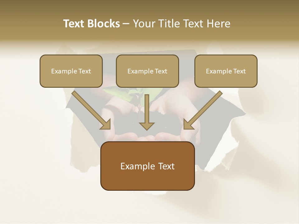 Growth Hand Rip PowerPoint Template