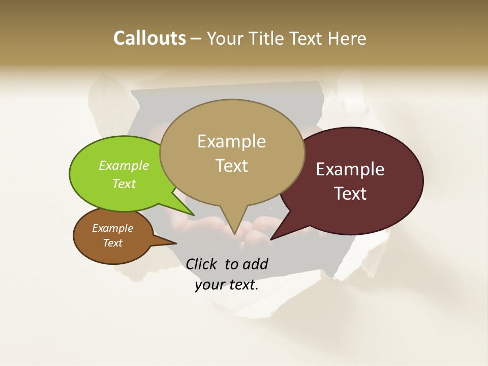 Growth Hand Rip PowerPoint Template