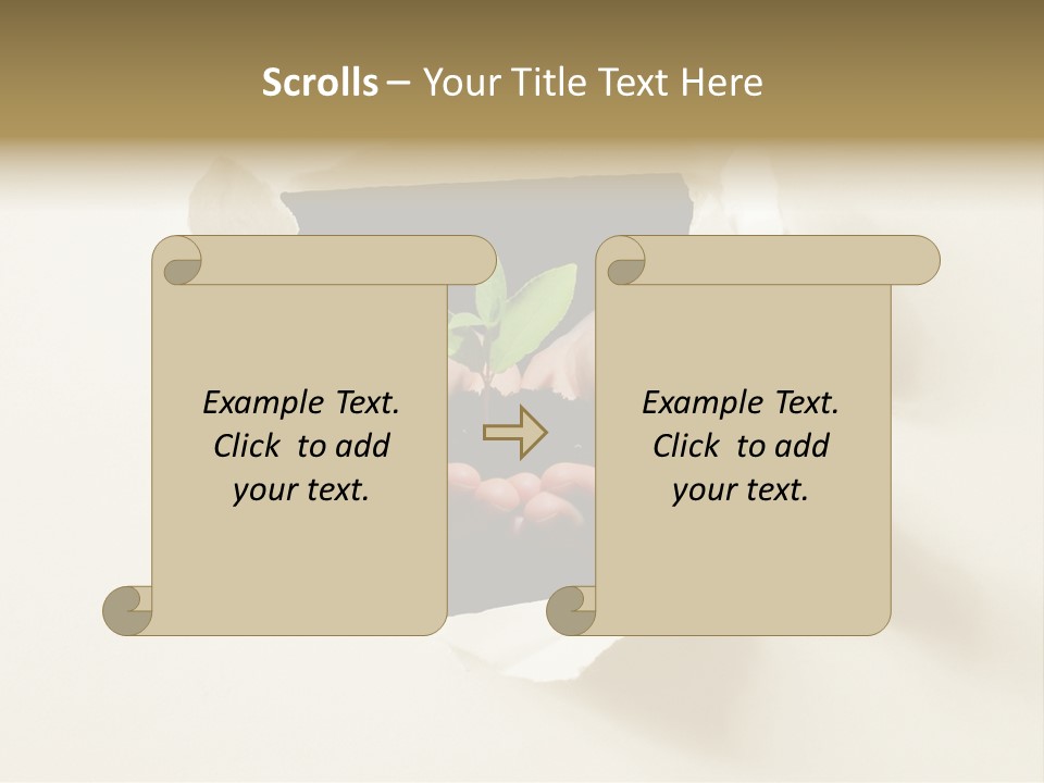 Growth Hand Rip PowerPoint Template
