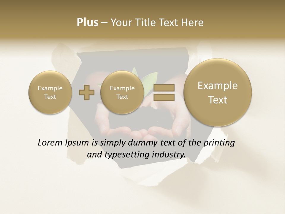 Growth Hand Rip PowerPoint Template