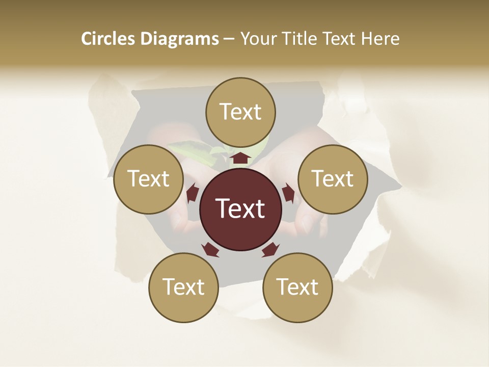 Growth Hand Rip PowerPoint Template