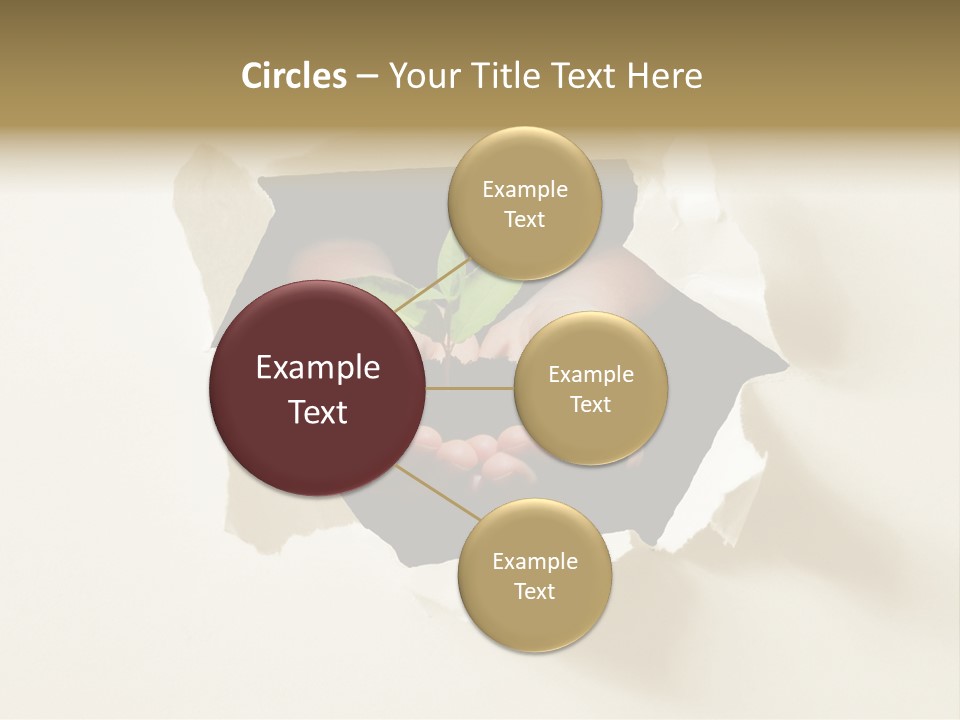 Growth Hand Rip PowerPoint Template