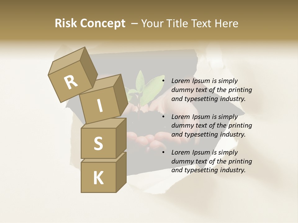 Growth Hand Rip PowerPoint Template