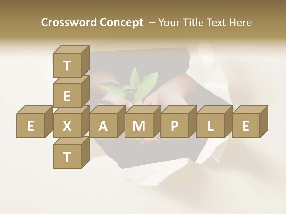 Growth Hand Rip PowerPoint Template