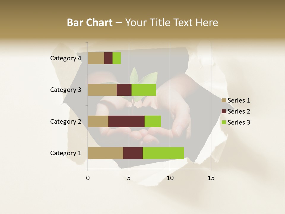 Growth Hand Rip PowerPoint Template
