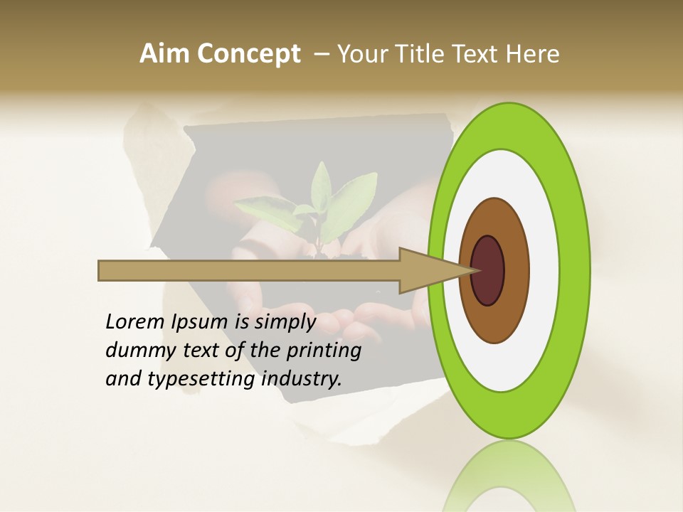 Growth Hand Rip PowerPoint Template