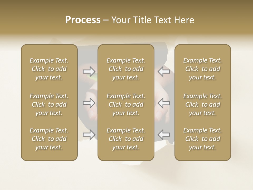 Growth Hand Rip PowerPoint Template