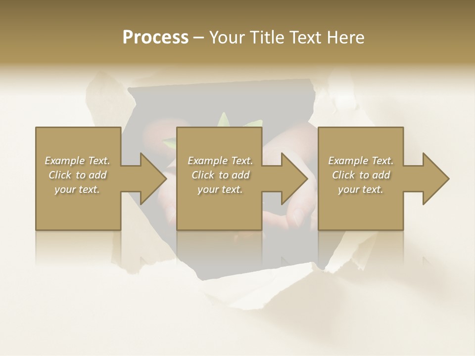 Growth Hand Rip PowerPoint Template