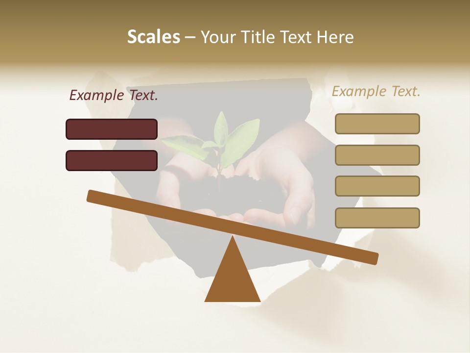 Growth Hand Rip PowerPoint Template
