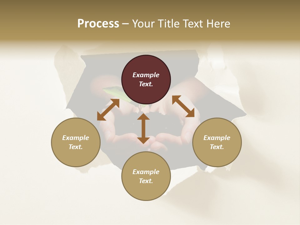 Growth Hand Rip PowerPoint Template
