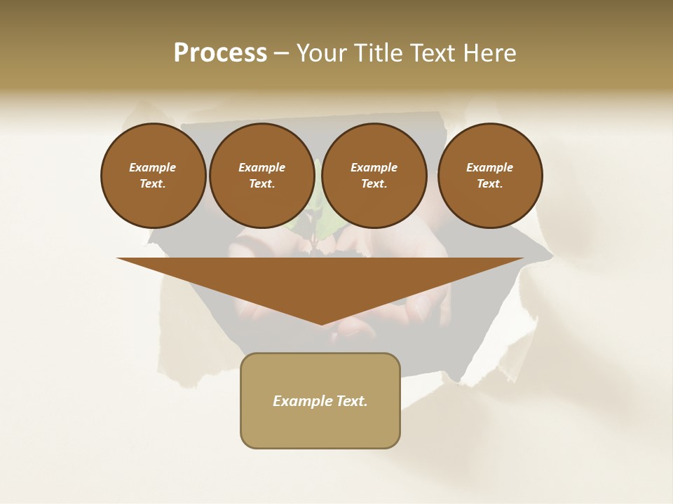 Growth Hand Rip PowerPoint Template