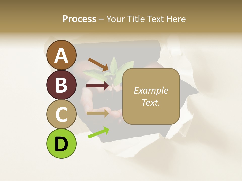 Growth Hand Rip PowerPoint Template