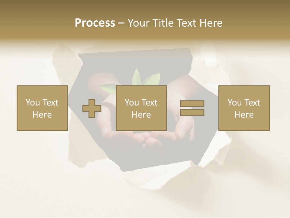 Growth Hand Rip PowerPoint Template