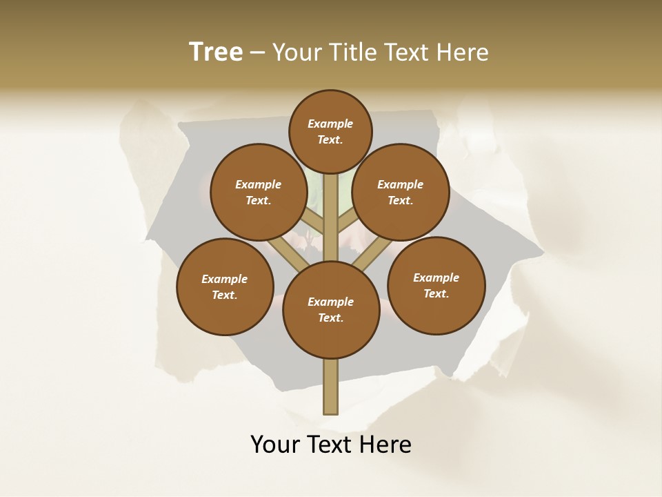 Growth Hand Rip PowerPoint Template