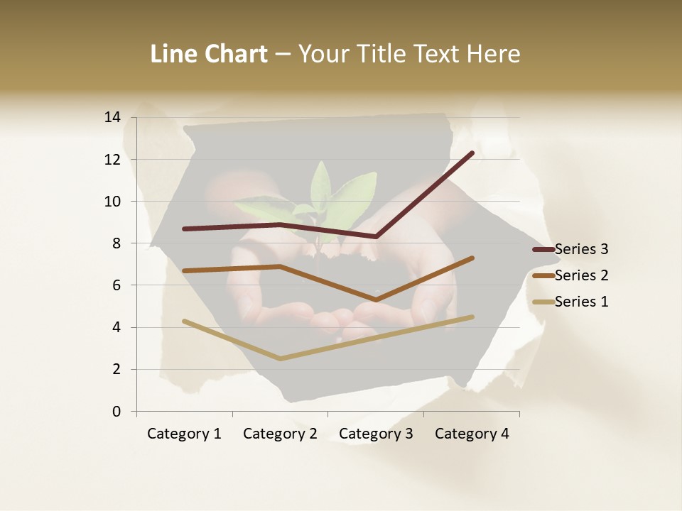 Growth Hand Rip PowerPoint Template
