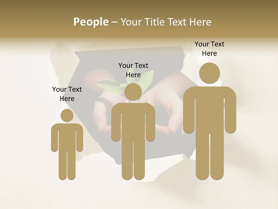 Growth Hand Rip PowerPoint Template