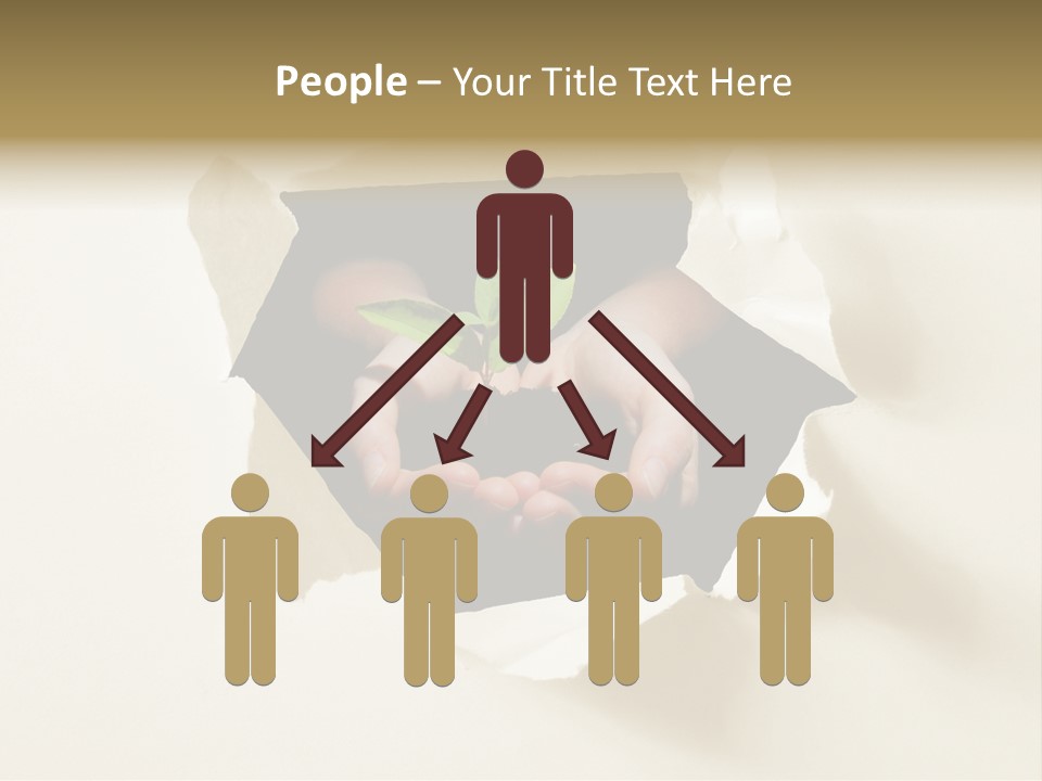 Growth Hand Rip PowerPoint Template