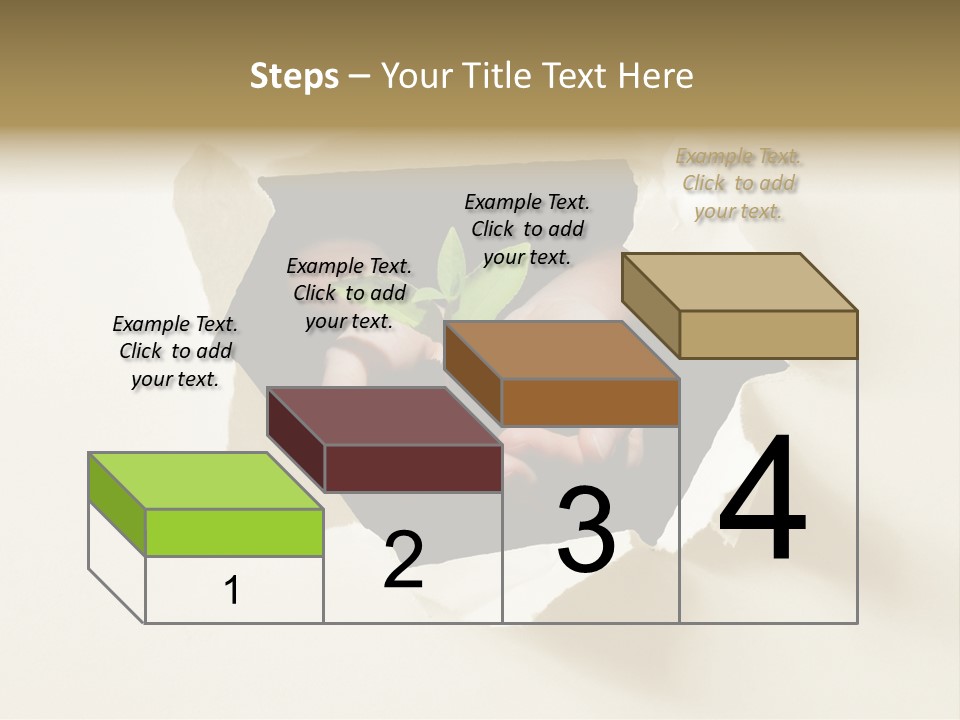 Growth Hand Rip PowerPoint Template
