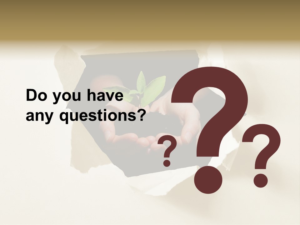 Growth Hand Rip PowerPoint Template