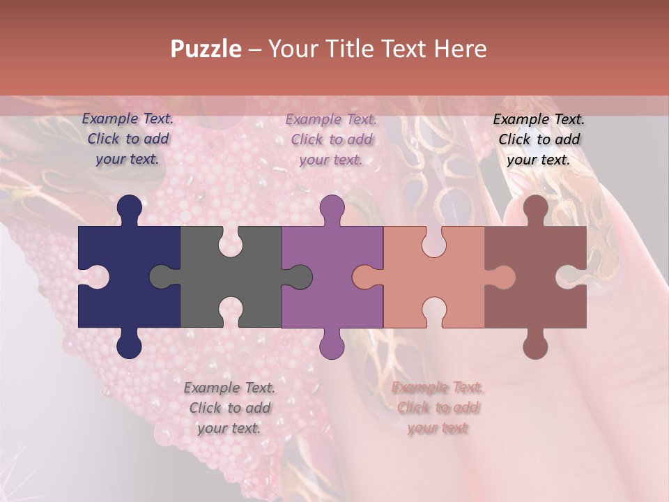 Touching Bead Girls PowerPoint Template