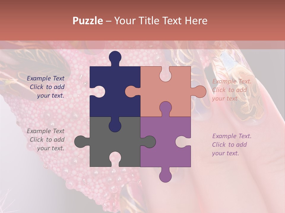 Touching Bead Girls PowerPoint Template