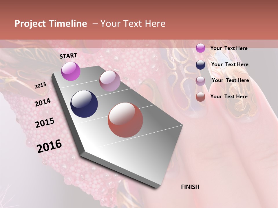 Touching Bead Girls PowerPoint Template