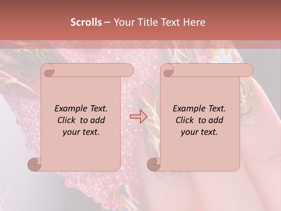 Touching Bead Girls PowerPoint Template