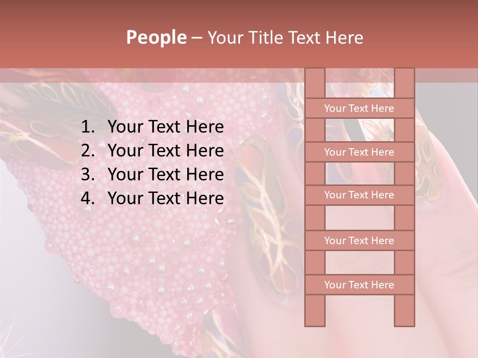 Touching Bead Girls PowerPoint Template