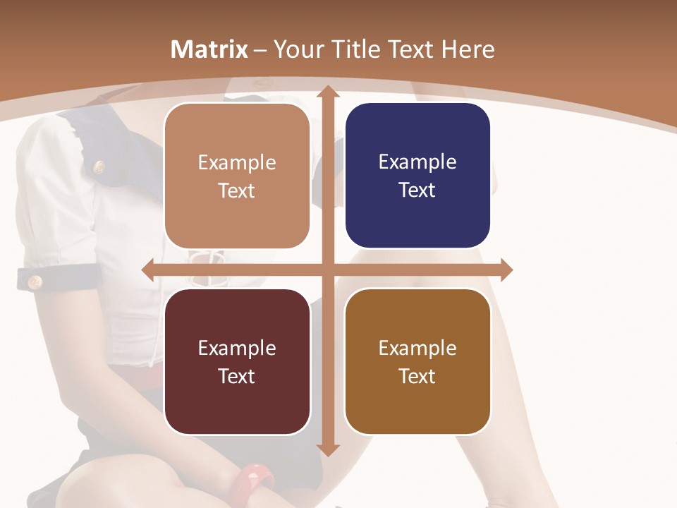 Isolated Glamour Pose PowerPoint Template