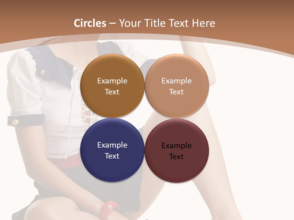 Isolated Glamour Pose PowerPoint Template