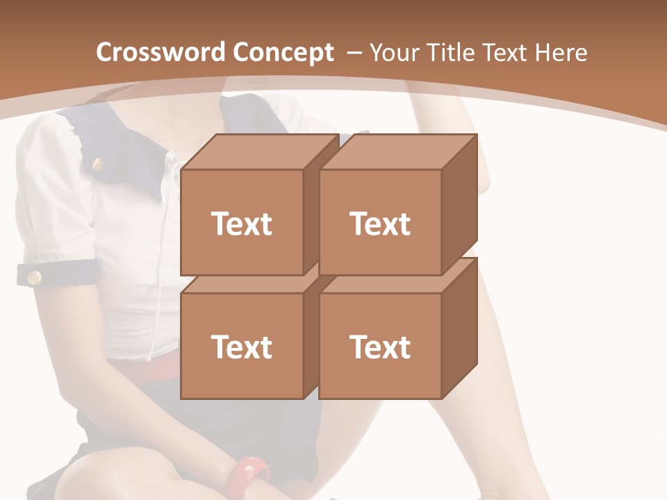 Isolated Glamour Pose PowerPoint Template