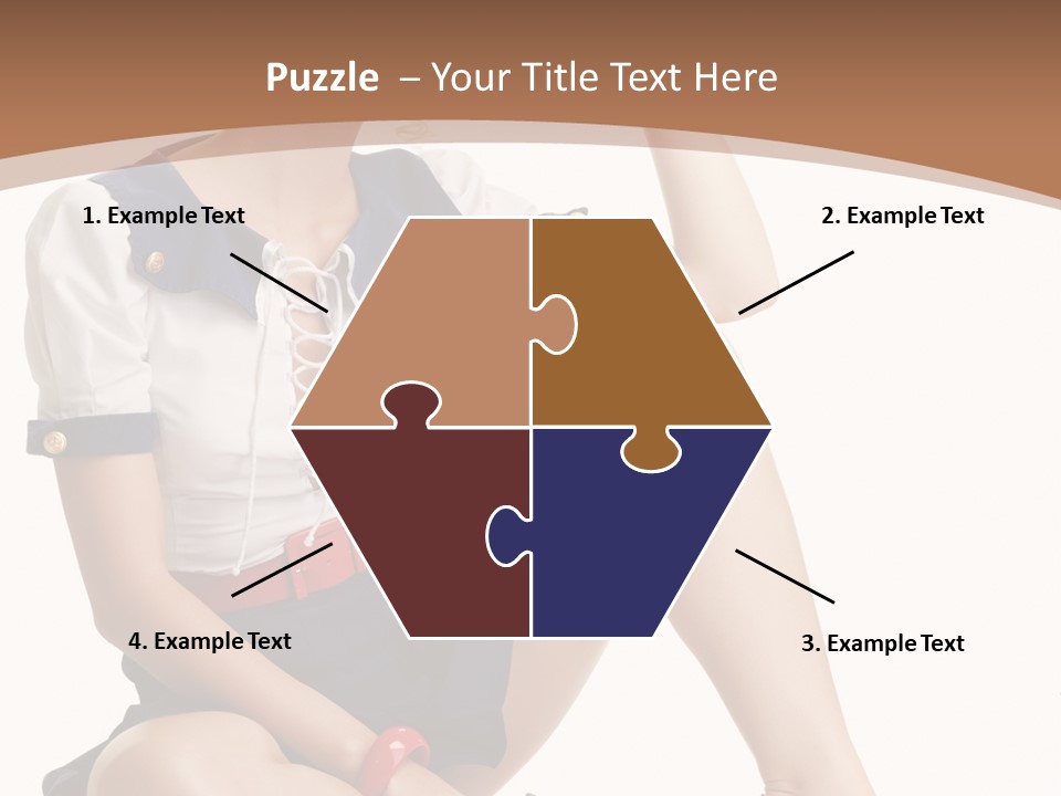 Isolated Glamour Pose PowerPoint Template