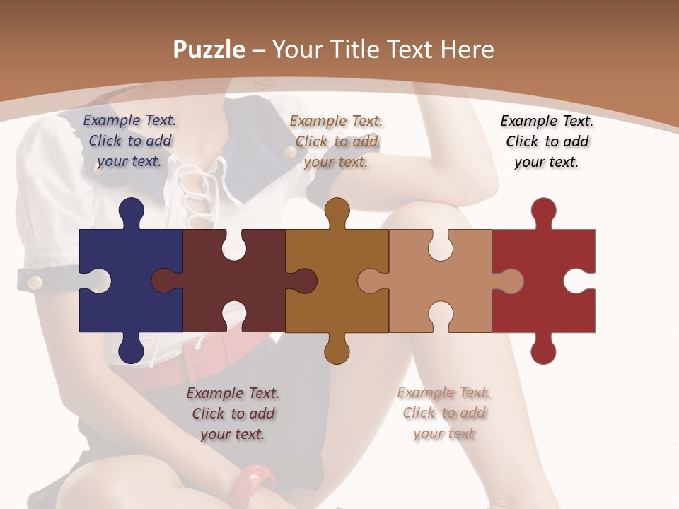 Isolated Glamour Pose PowerPoint Template