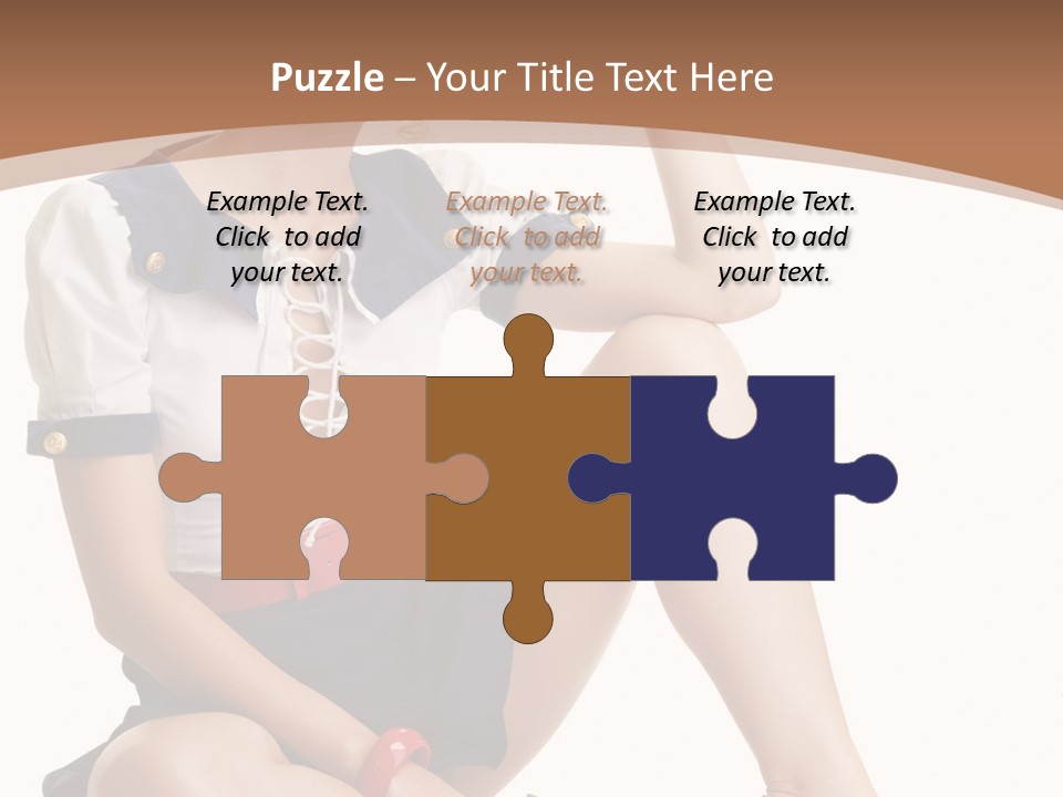 Isolated Glamour Pose PowerPoint Template