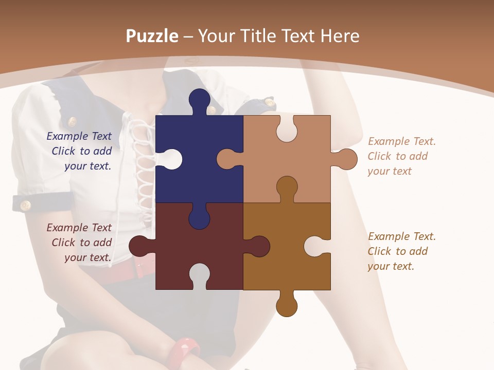 Isolated Glamour Pose PowerPoint Template