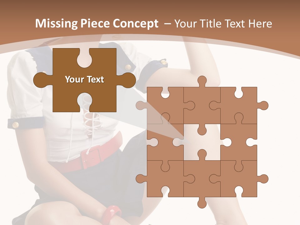 Isolated Glamour Pose PowerPoint Template