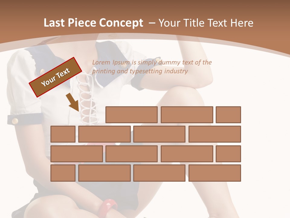 Isolated Glamour Pose PowerPoint Template